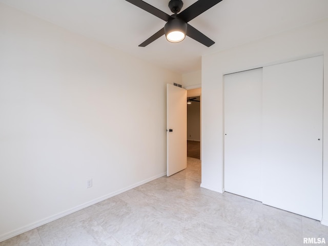 743 W Wonderview Dr, Dunlap, IL 61525 - unfurnished bedroom featuring a closet and ceiling fan