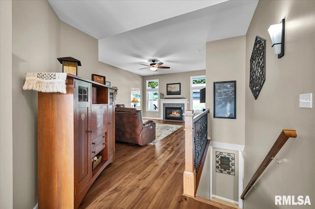 1619 Holland Ct, Chillicothe, IL 61523 - hallway featuring hardwood / wood-style flooring and baseboards