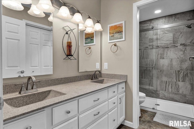 1619 Holland Ct, Chillicothe, IL 61523 - full bathroom featuring tiled shower and double vanity