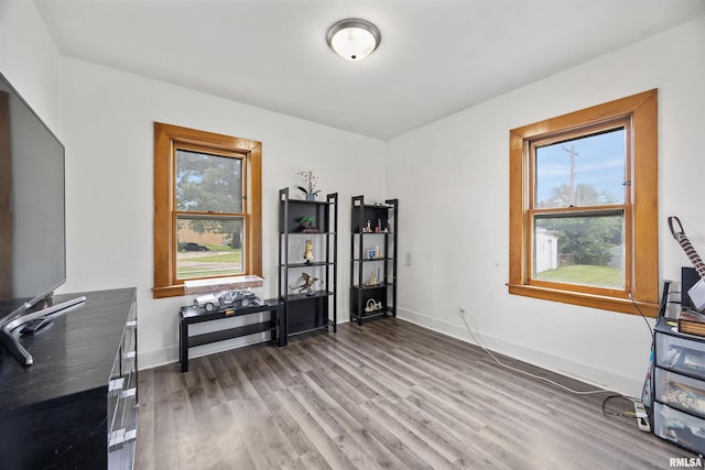 1900 S Airport Rd, Peoria, IL 61607 - home office featuring plenty of natural light and wood finished floors