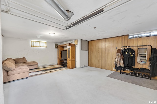 1900 S Airport Rd, Peoria, IL 61607 - basement with wood walls