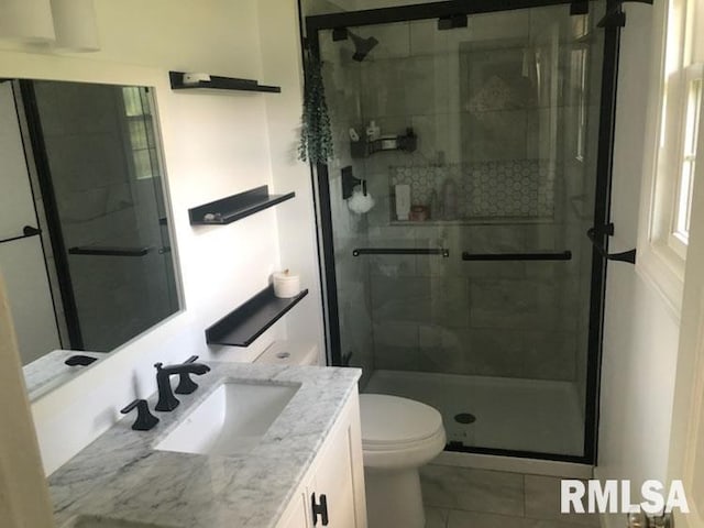 8109 N Blackbridge Rd, Edwards, IL 61528 - bathroom with vanity and a shower stall