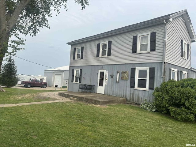 1549 County Road 400 N, Lacon, IL 61540 - view of front of house featuring a front lawn and a patio area