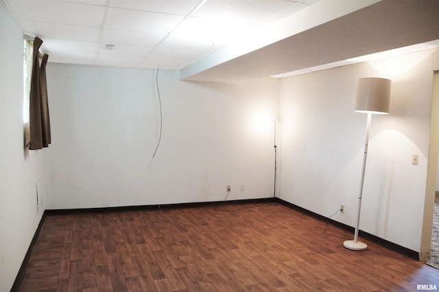1003 Tonti Rd, Toulon, IL 61483 - finished below grade area featuring wood finished floors and a drop ceiling