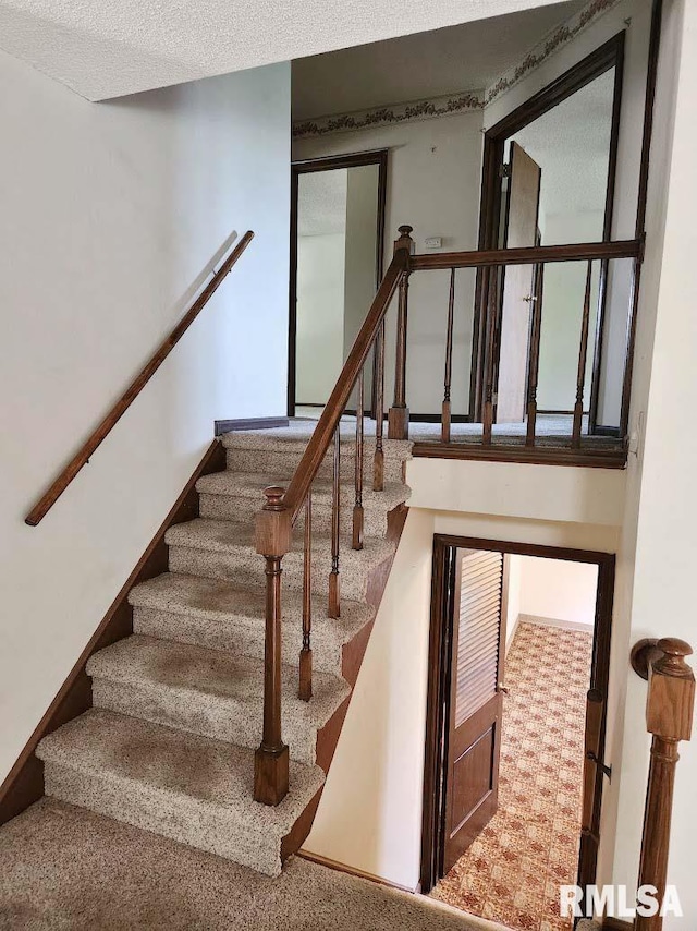 1003 Tonti Rd, Toulon, IL 61483 - stairs featuring carpet