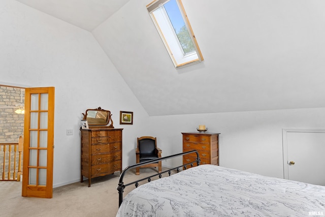 161 Lakecrest Pl, Dahinda, IL 61488 - bedroom with carpet, lofted ceiling, and a skylight