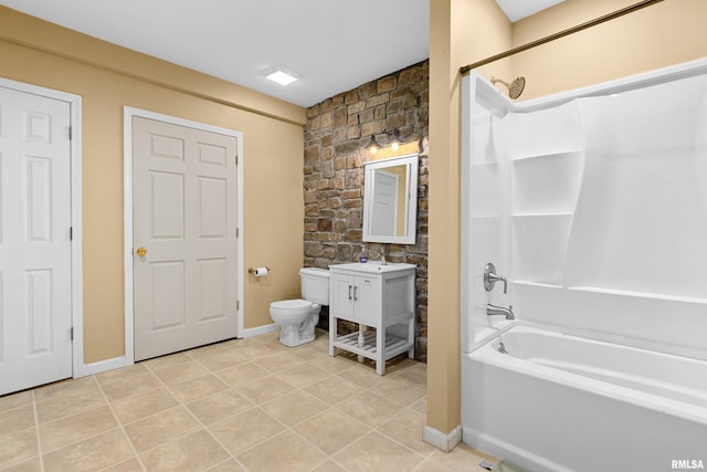 161 Lakecrest Pl, Dahinda, IL 61488 - bathroom featuring bathtub / shower combination, vanity, and tile patterned flooring