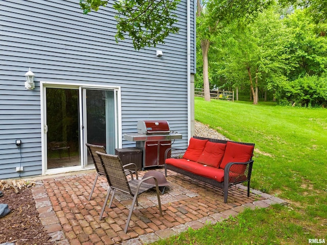 161 Lakecrest Pl, Dahinda, IL 61488 - view of patio / terrace featuring area for grilling and outdoor lounge area