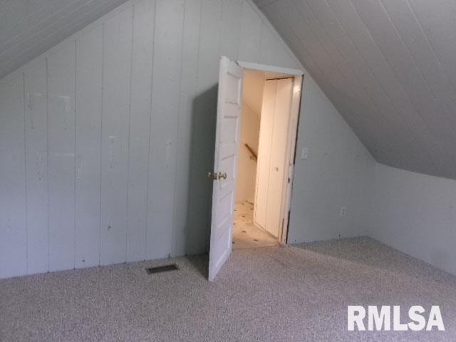 335 W Walnut St, Washburn, IL 61570 - additional living space with lofted ceiling and carpet flooring