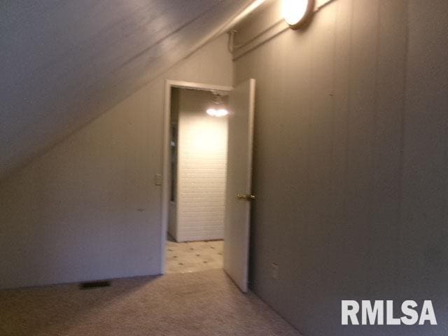 335 W Walnut St, Washburn, IL 61570 - bonus room featuring lofted ceiling and carpet floors