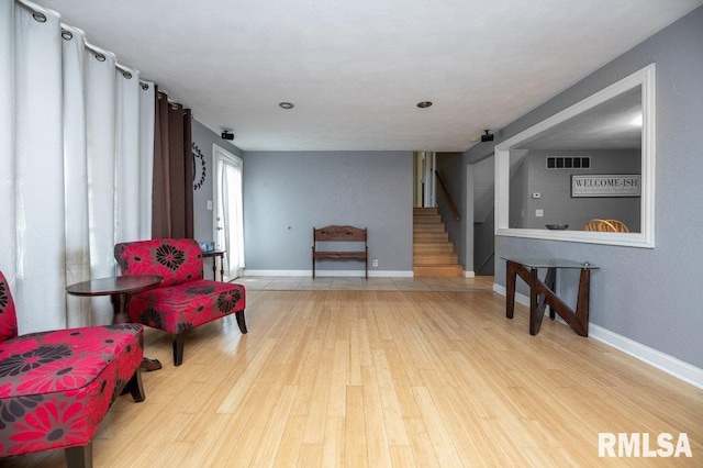 1200 Highview Rd, East Peoria, IL 61611 - living area featuring stairs and wood finished floors