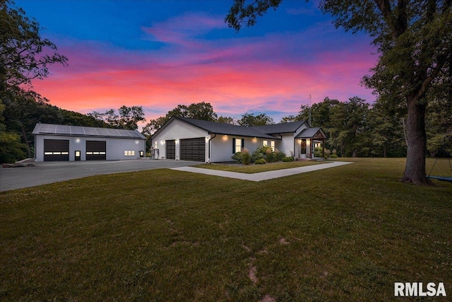 12804 W Dell Rd, Princeville, IL 61559 - view of front of house featuring driveway and a front lawn