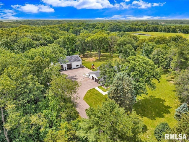 12804 W Dell Rd, Princeville, IL 61559 - aerial view of property and surrounding area with a forest