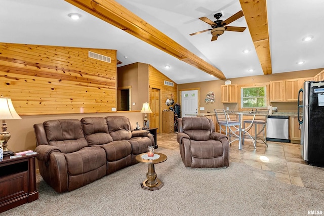 175 Lakecrest Pl, Dahinda, IL 61488 - living room featuring a ceiling fan and recessed lighting