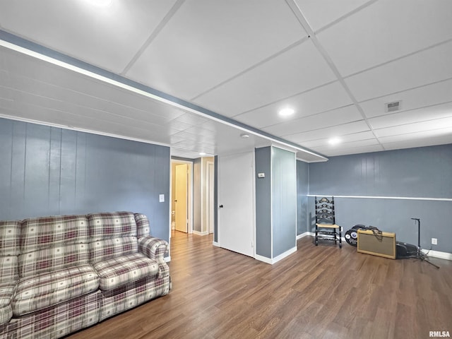 490 Oak Point Rd, Metamora, IL 61548 - living area featuring wood finished floors and recessed lighting