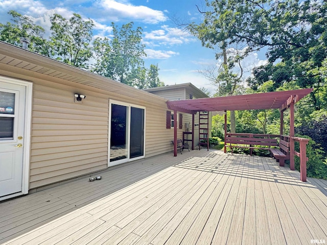490 Oak Point Rd, Metamora, IL 61548 - wooden deck with a pergola