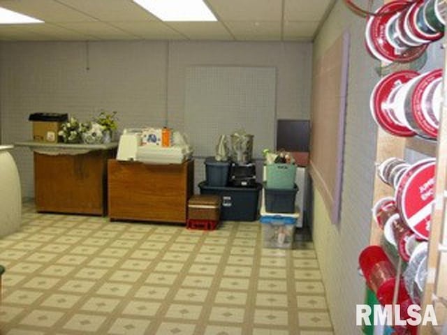 17215 N Mangold Rd, Edelstein, IL 61526 - basement with a paneled ceiling