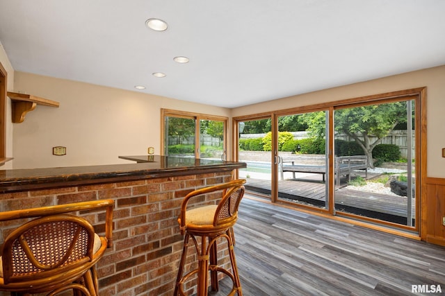 112 Iron Bark Ct, East Peoria, IL 61611 - indoor bar with plenty of natural light, wood finished floors, and recessed lighting