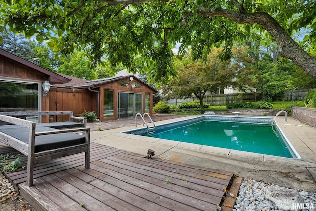 112 Iron Bark Ct, East Peoria, IL 61611 - view of pool with a deck and a fenced backyard