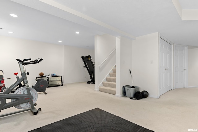 5408 N Rothmere Dr, Peoria, IL 61615 - exercise area featuring carpet and recessed lighting