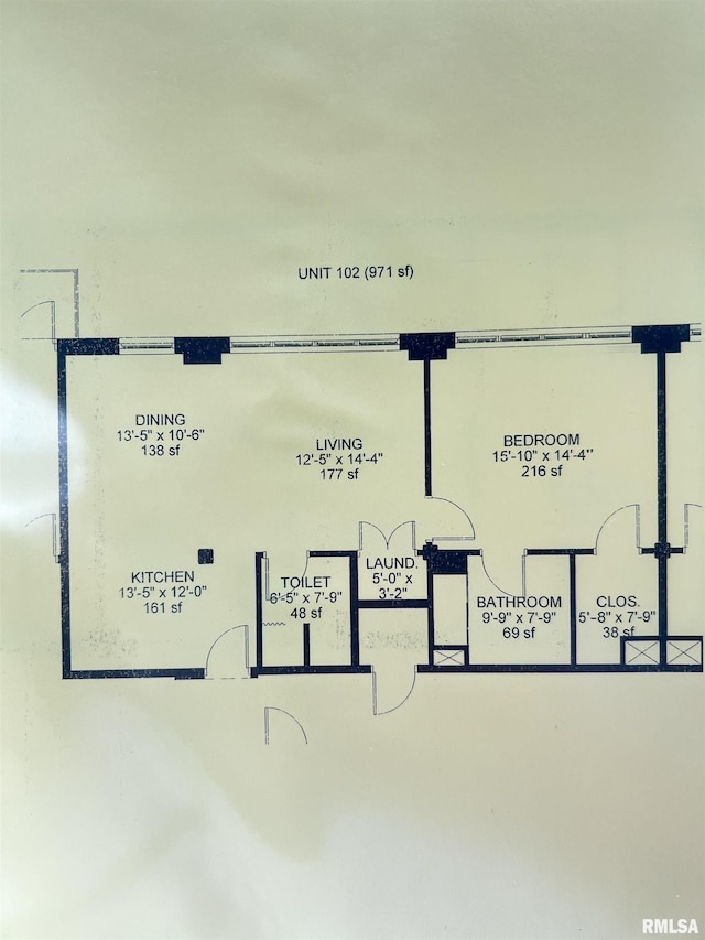 1001 SW Adams St Unit 102, Peoria, IL 61602 - view of property floor plan
