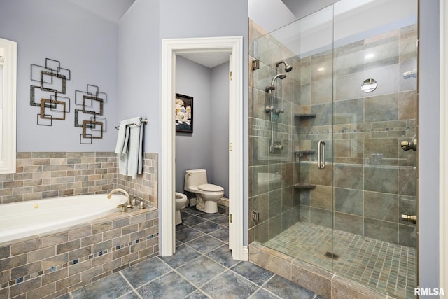 88 Waldheim Rd, Morton, IL 61550 - bathroom featuring a stall shower, tile patterned floors, a bidet, and a garden tub
