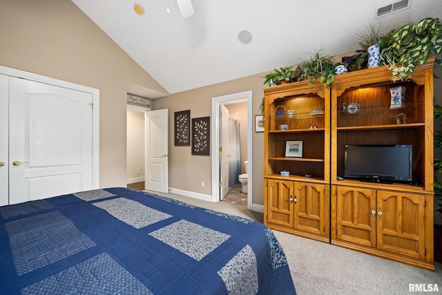 88 Waldheim Rd, Morton, IL 61550 - bedroom with vaulted ceiling, carpet, and ensuite bath