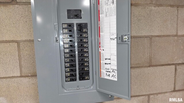 751 N 3rd St, Cuba, IL 61427 - utility room featuring electric panel