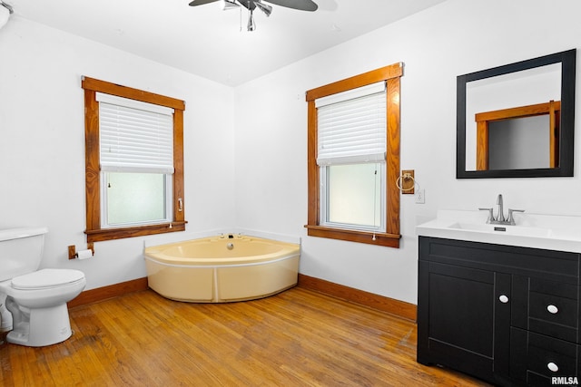 1603 Willow St, Pekin, IL 61554 - full bath featuring plenty of natural light, wood finished floors, a ceiling fan, and vanity