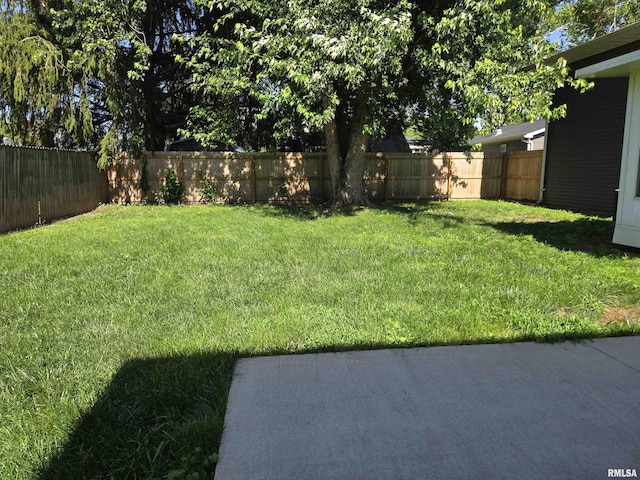 102 Conch Dr, La Harpe, IL 61450 - fenced backyard with a patio area