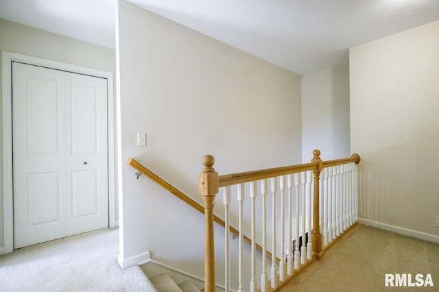 1508 W Meadowview Dr, Dunlap, IL 61525 - hall featuring carpet and an upstairs landing