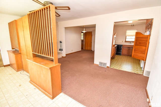 1602 Highwood Ave, Pekin, IL 61554 - hall with a sink and light floors