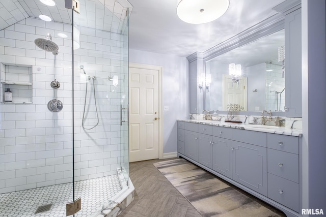 512 Hidden Ln, Peoria, IL 61614 - full bath with a shower stall and double vanity