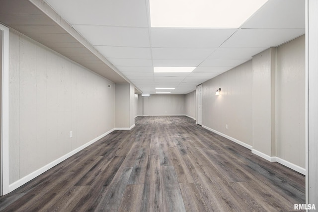 208 W Graze Ave, Dunlap, IL 61525 - finished basement featuring dark wood finished floors and a paneled ceiling