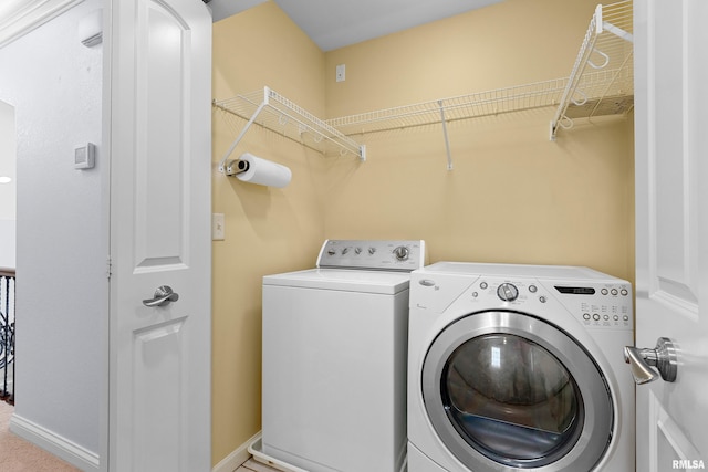 4851 Sheridan Rd, Groveland, IL 61535 - laundry area featuring separate washer and dryer