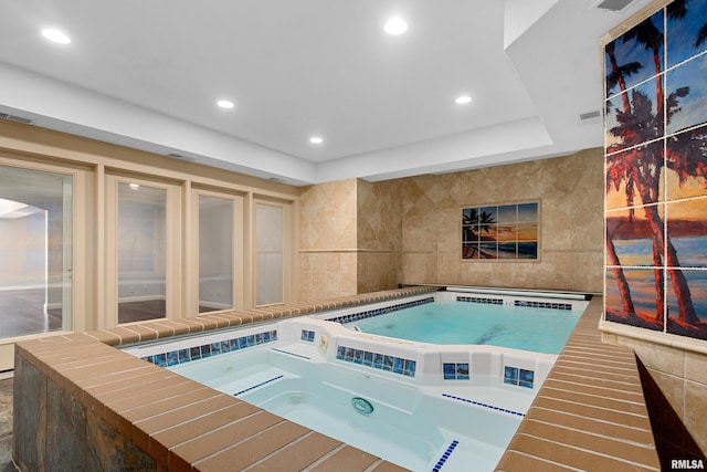 4851 Sheridan Rd, Groveland, IL 61535 - view of pool featuring an in-ground hot tub