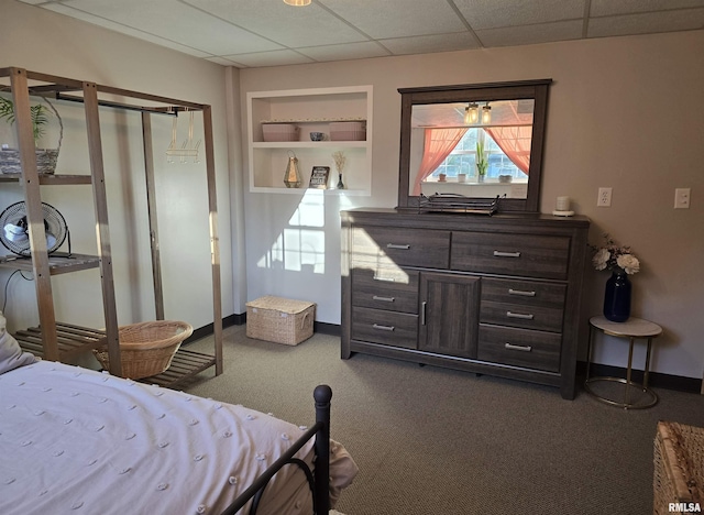 1704 Heisel Ave, Pekin, IL 61554 - bedroom featuring dark colored carpet and a drop ceiling