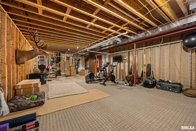2204 W Pinnacle Dr, Dunlap, IL 61525 - unfinished basement featuring carpet flooring