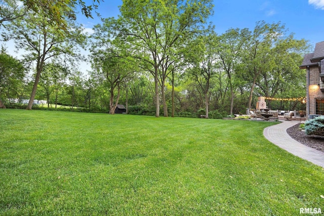 2204 W Pinnacle Dr, Dunlap, IL 61525 - view of green lawn featuring a patio
