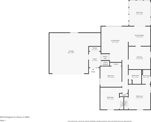 2816 N Kingston Dr, Peoria, IL 61604 - view of floor plan / room layout