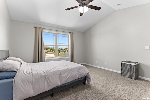 1604 Savile Ln, Washington, IL 61571 - carpeted bedroom featuring vaulted ceiling and a ceiling fan