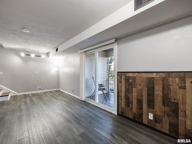 3119 W Willow Knolls Rd Unit 37B, Peoria, IL 61614 - basement featuring dark wood-type flooring and stairs