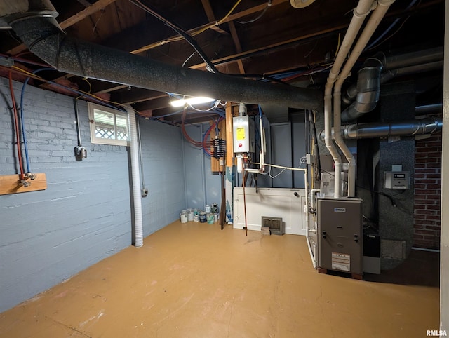 1101 S 4th St, Pekin, IL 61554 - basement featuring heating unit