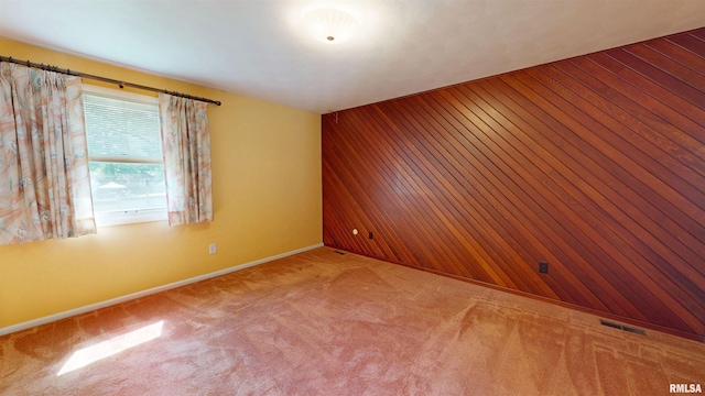 1729 W Willow Wood Dr, Peoria, IL 61614 - empty room featuring carpet floors and wood walls