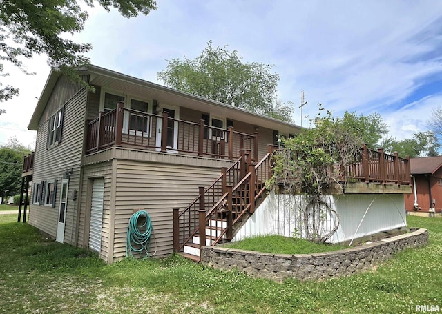 1515 Lakeview Rd N, Dahinda, IL 61428 - view of front of home featuring a front yard and stairway
