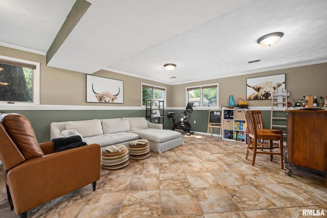 114 Julian Ave, East Peoria, IL 61611 - living area with ornamental molding