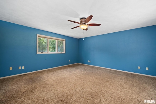 22475 N Main St, Morton, IL 61550 - carpeted empty room featuring a ceiling fan and baseboards