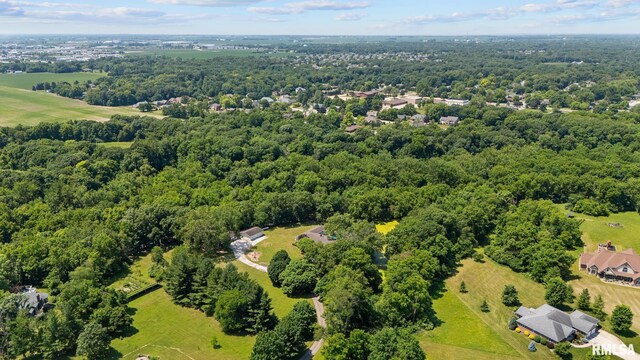 22475 N Main St, Morton, IL 61550 - bird's eye view of a heavily wooded area