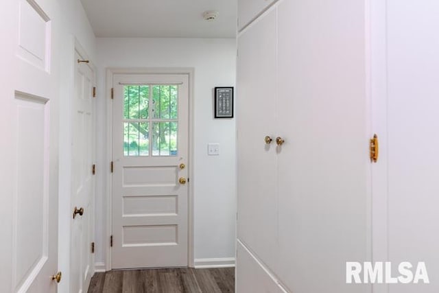 210 W Wolf Rd, Peoria, IL 61614 - doorway with dark wood finished floors