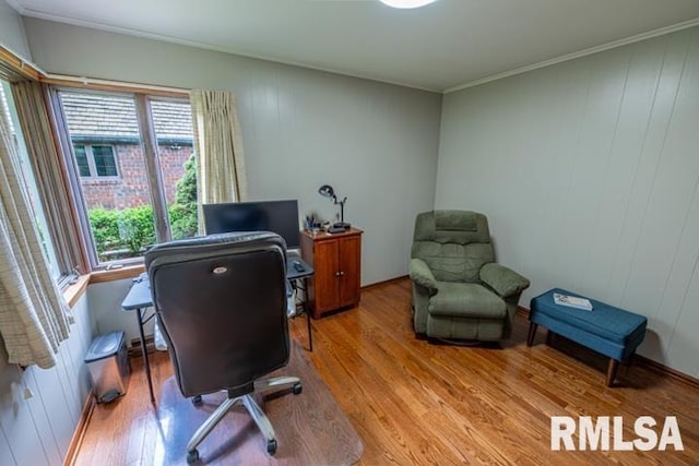 210 W Wolf Rd, Peoria, IL 61614 - office with light wood-style floors and ornamental molding